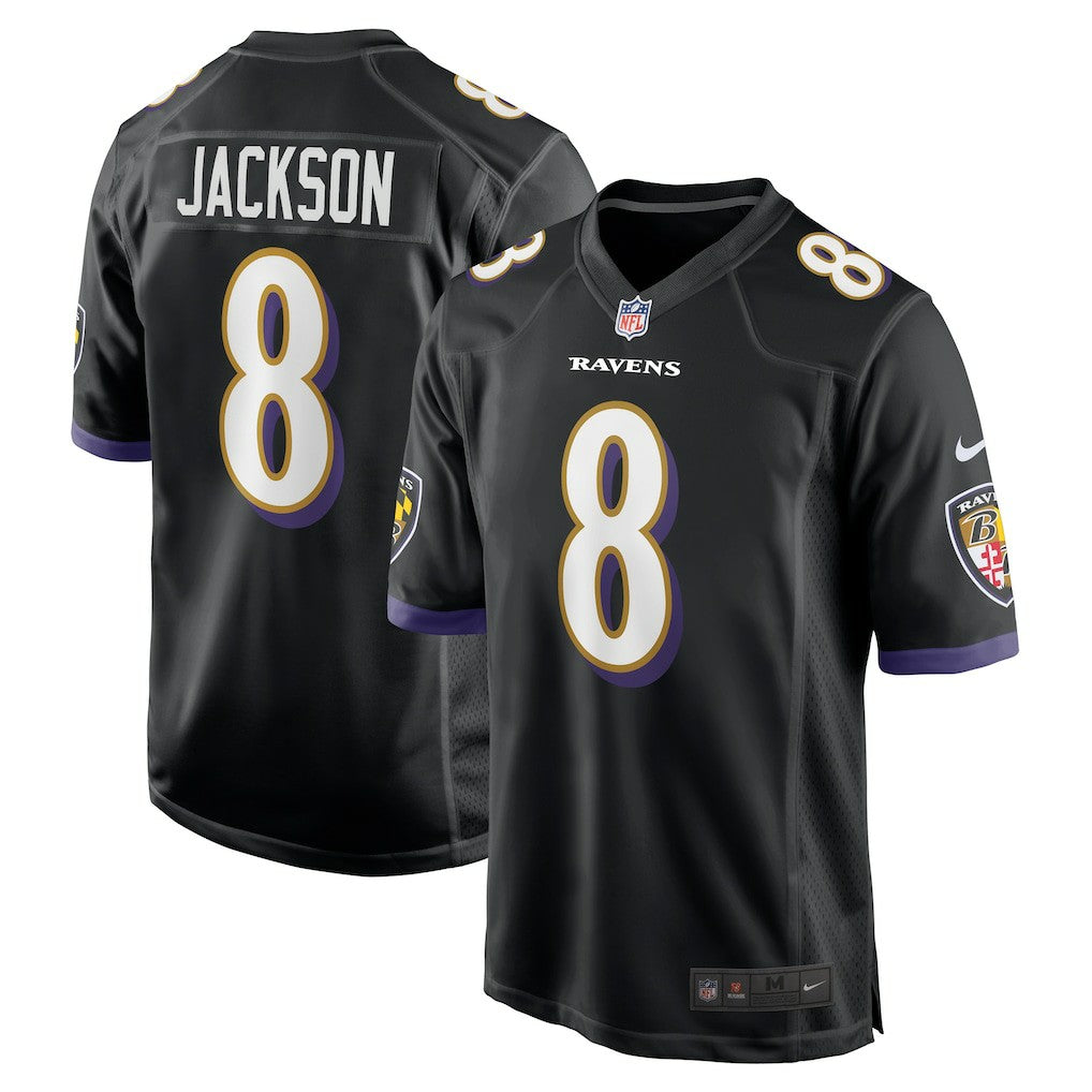 Lamar Jackson Baltimore Ravens Alternate Game Jersey - Black Jerseys