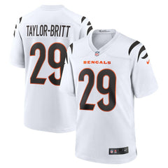 Cam Taylor-Britt Cincinnati Bengals Game Jersey - White Jerseys