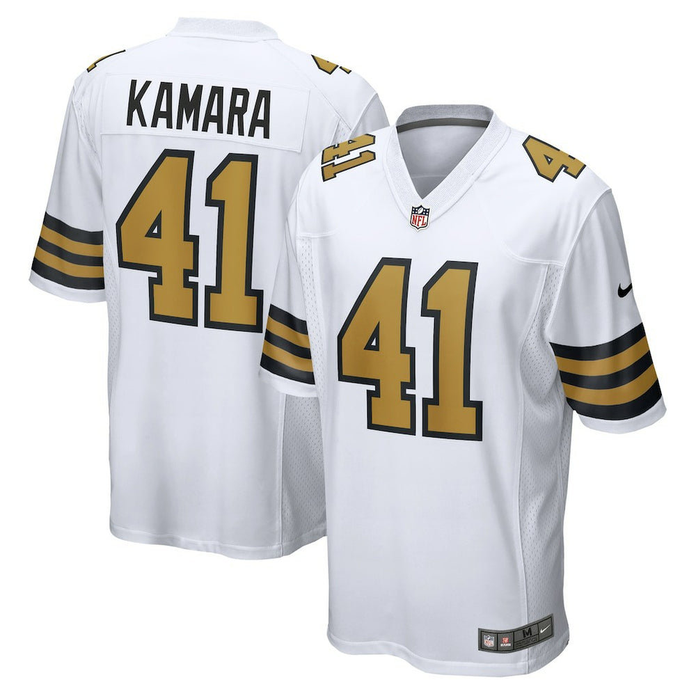 Alvin Kamara New Orleans Saints Alternate Game Jersey - White Jerseys