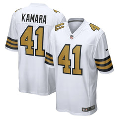 Alvin Kamara New Orleans Saints Alternate Game Jersey - White Jerseys