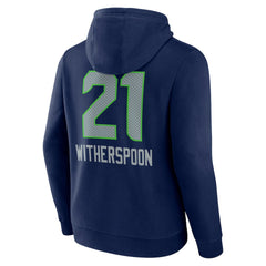 Devon Witherspoon Seattle Seahawks Team Wordmark Player Name & Number Pullover Hoodie - College Navy Hoodies