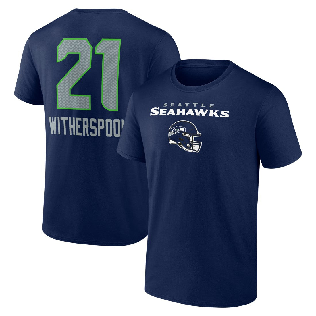 Devon Witherspoon Seattle Seahawks Team Wordmark Player Name & Number T-Shirt - College Navy T-shirts