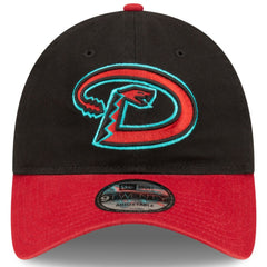 Arizona Diamondbacks New Era Road Replica Core Classic 9TWENTY Adjustable Hat - Black/Red Hats