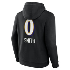 Roquan Smith Baltimore Ravens Team Wordmark Player Name & Number Pullover Hoodie - Black Hoodies