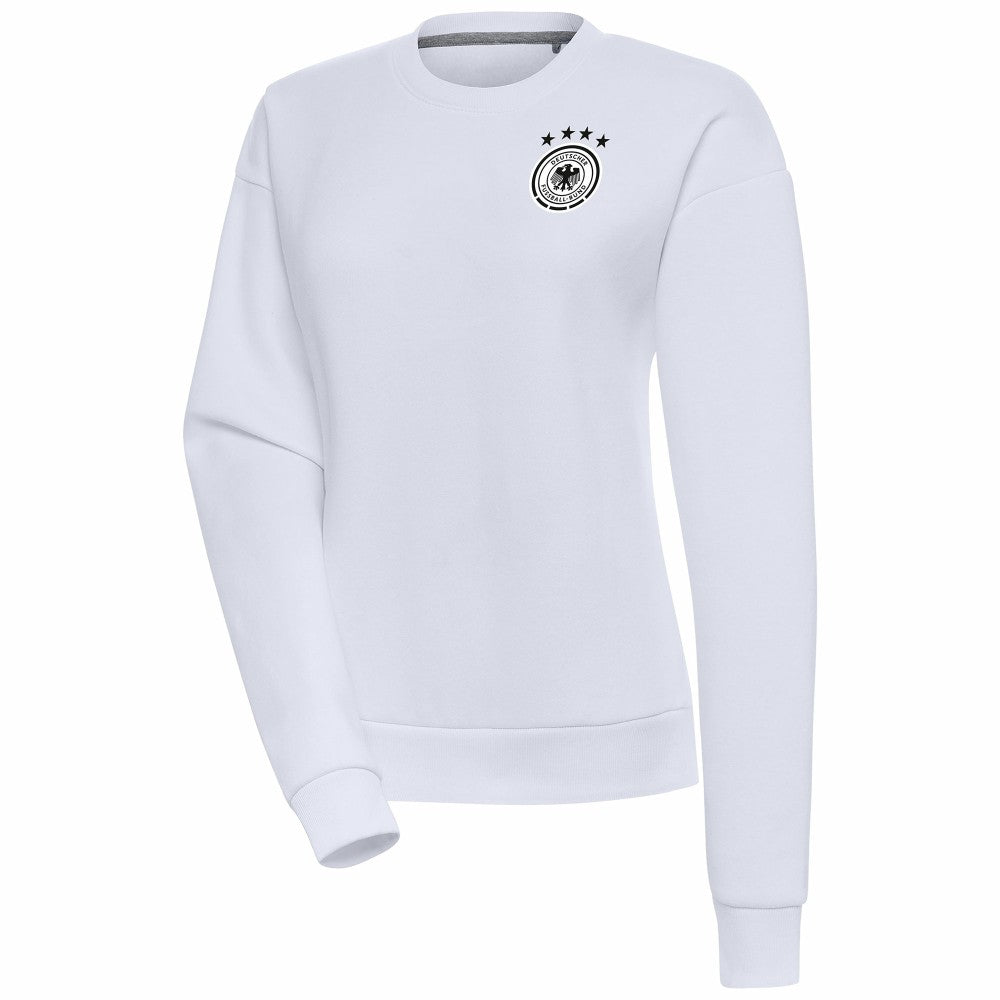 Germany National Team Women's Takeover Crewneck Pullover Sweatshirt White