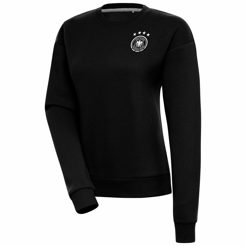 Germany National Team Women's Takeover Crewneck Pullover Sweatshirt Black