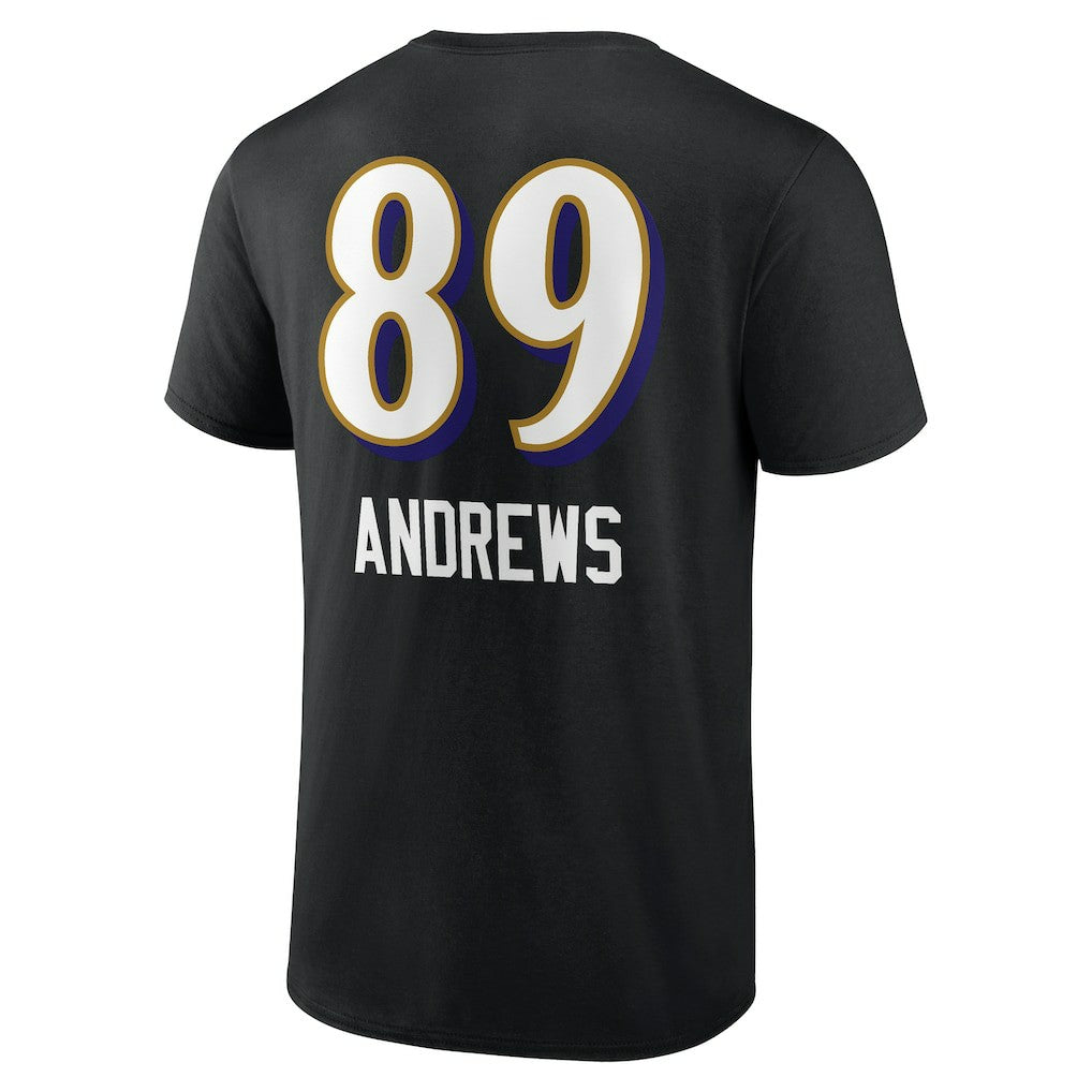 Mark Andrews Baltimore Ravens Team Wordmark Player Name & Number T-Shirt - Black T-shirts