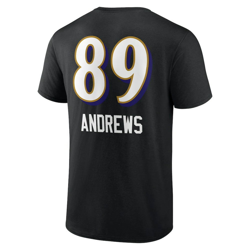 Mark Andrews Baltimore Ravens Team Wordmark Player Name & Number T-Shirt - Black T-shirts