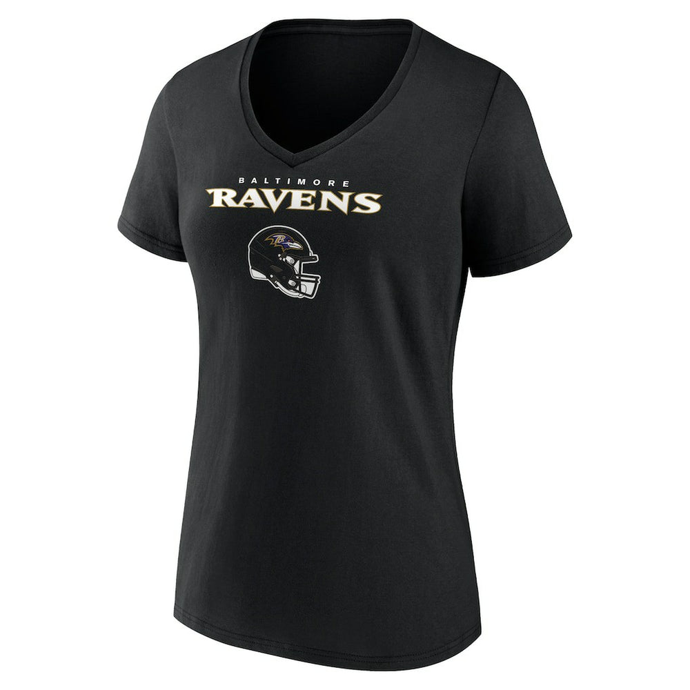 Kyle Hamilton Baltimore Ravens Women's Team Wordmark Player Name & Number V-Neck T-Shirt - Black T-shirts