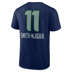Jaxon Smith-Njigba Seattle Seahawks Team Wordmark Player Name & Number T-Shirt - College Navy T-shirts