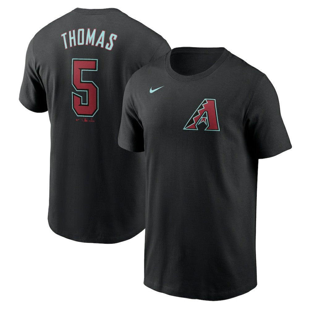 Alek Thomas Arizona Diamondbacks Nike 2024 Fuse Name & Number T-Shirt - Black T-shirts