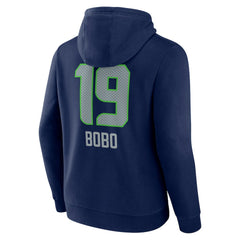 Jake Bobo Seattle Seahawks Team Wordmark Player Name & Number Pullover Hoodie - College Navy Hoodies