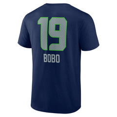 Jake Bobo Seattle Seahawks Team Wordmark Player Name & Number T-Shirt - College Navy T-shirts