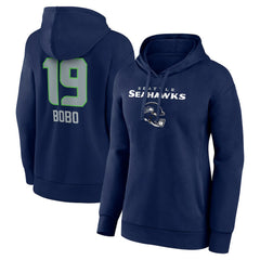 Jake Bobo Seattle Seahawks Women's Team Wordmark Player Name & Number Pullover Hoodie - College Navy Hoodies