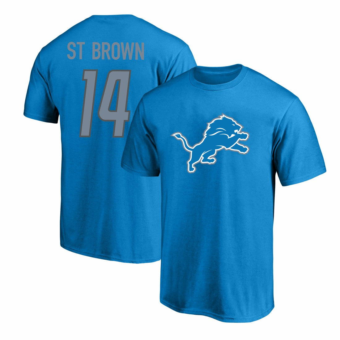 Amon-Ra St. Brown Detroit Lions Big & Tall Player Name & Number T-Shirt - Blue T-shirts