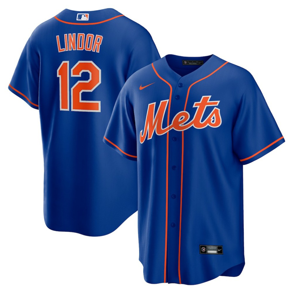 Francisco Lindor New York Mets Nike Big & Tall Alternate Replica Player Jersey - Royal Jerseys