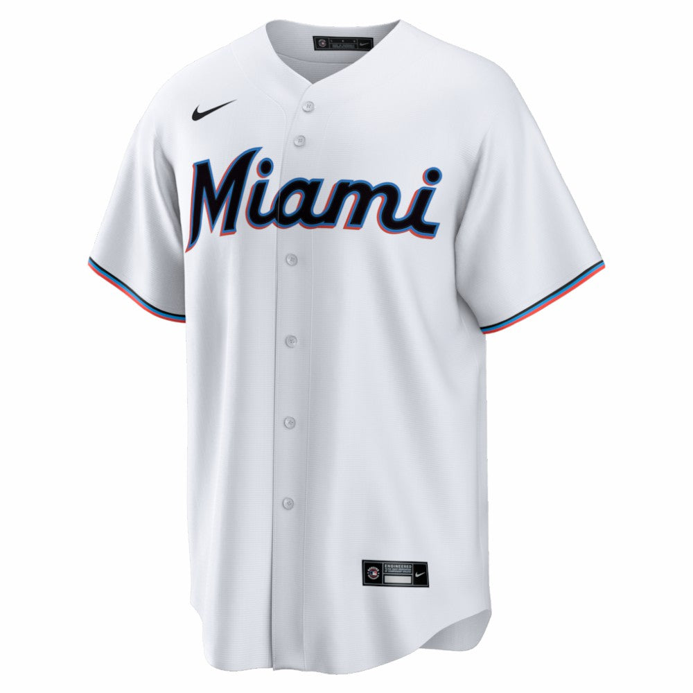 Miami Marlins Nike Home Big & Tall Replica Jersey - White Jerseys
