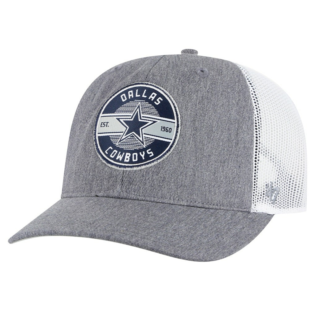 Dallas Cowboys '47 Hash Mark Trucker Adjustable Hat - Heather Gray Hats