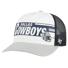 Dallas Cowboys '47 Stack Line Hitch Trucker Adjustable Hat - White/Gray Hats