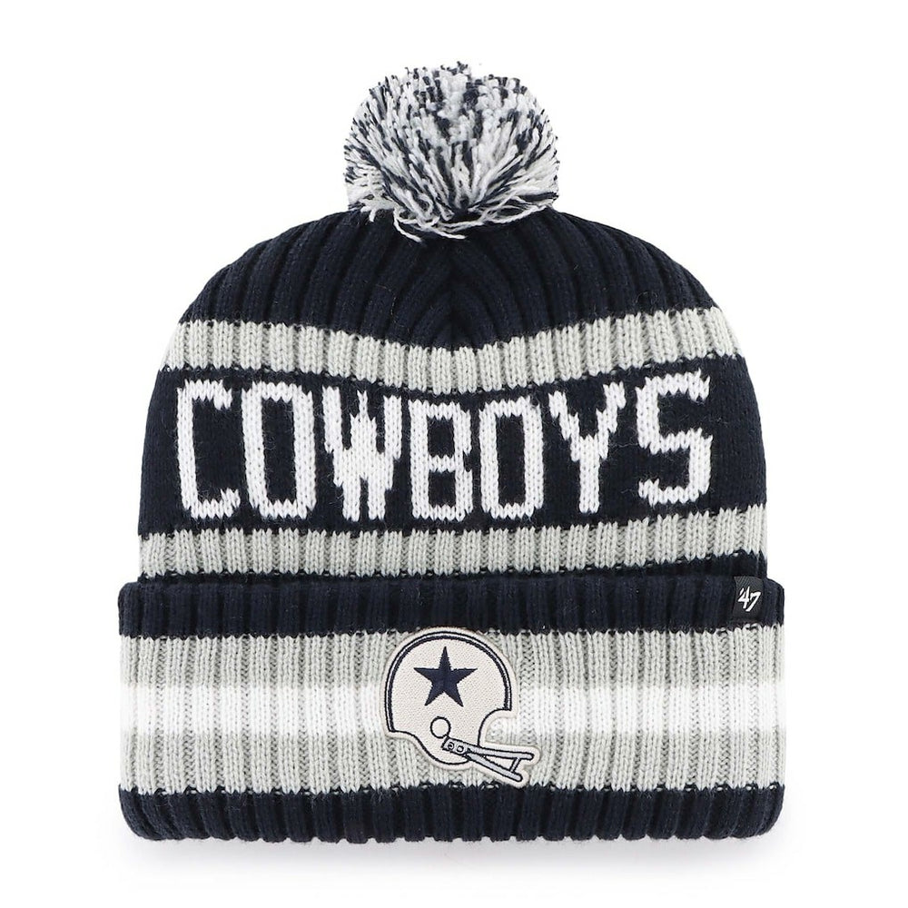 Dallas Cowboys '47 Bering Cuffed Knit Hat with Pom - Navy Hats