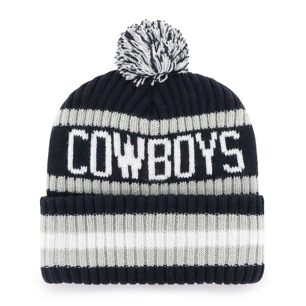 Dallas Cowboys '47 Bering Cuffed Knit Hat with Pom - Navy Hats