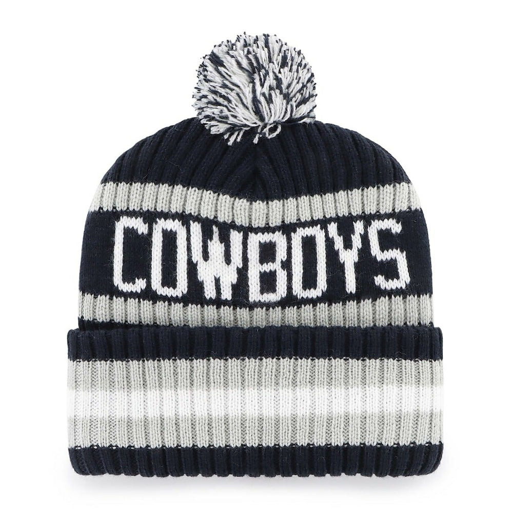 Dallas Cowboys '47 Bering Cuffed Knit Hat with Pom - Navy Hats