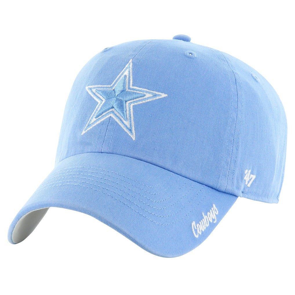Dallas Cowboys '47 Women's Luminance Cheer Clean Up Adjustable Hat - Blue Hats