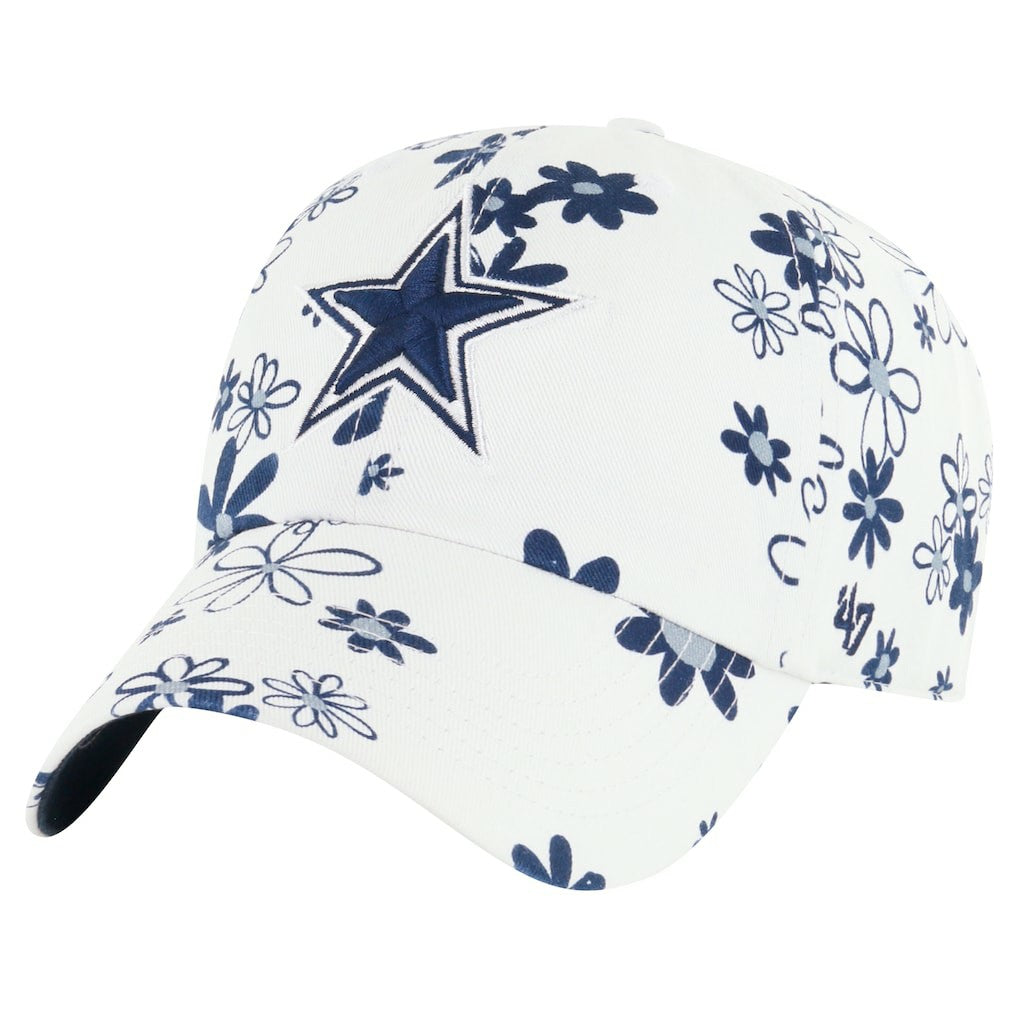 Dallas Cowboys '47 Girls Youth Daisy Delight Clean Up Adjustable Hat - White Hats