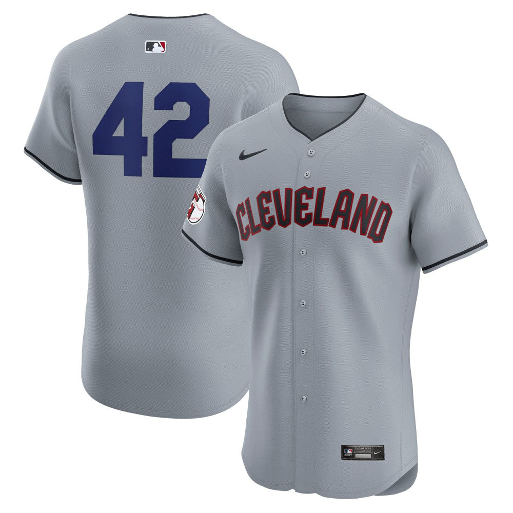 Cleveland Guardians Nike Road 2024 Jackie Robinson Day Elite Jersey - Gray Jerseys