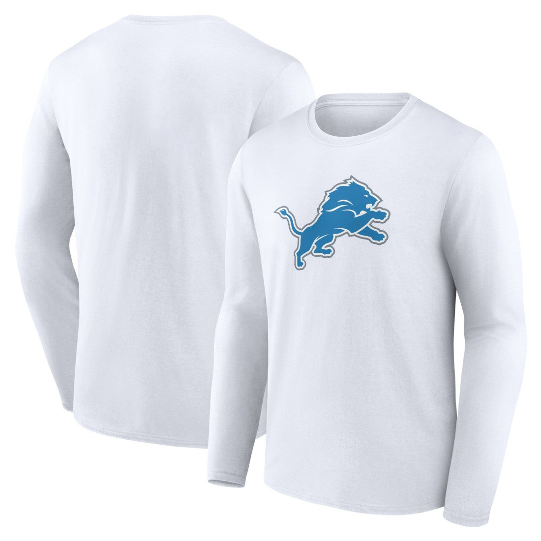 Detroit Lions Primary Logo Long Sleeve T-Shirt - White T-shirts