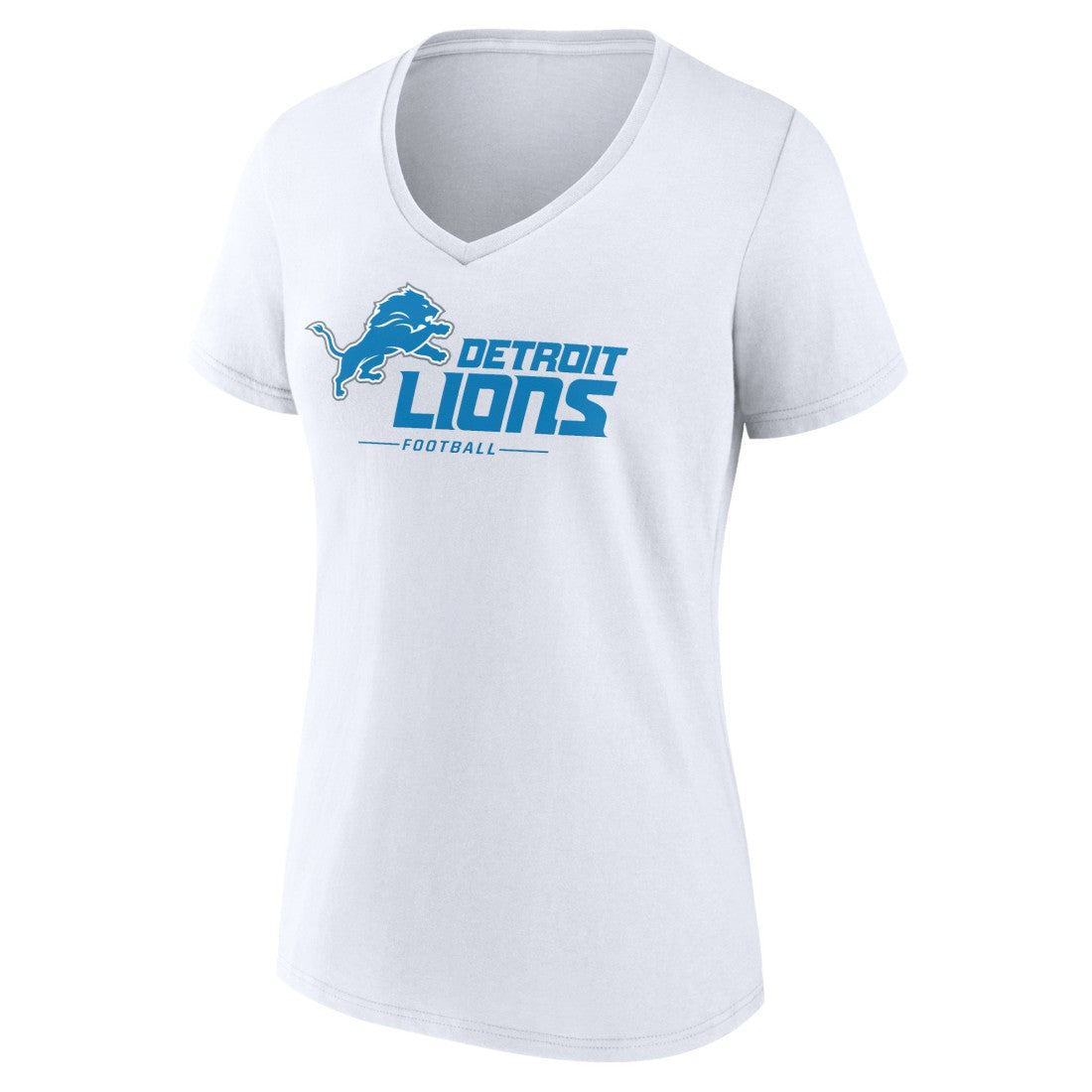 Detroit Lions Women's Lock Up V-Neck T-Shirt - White T-shirts