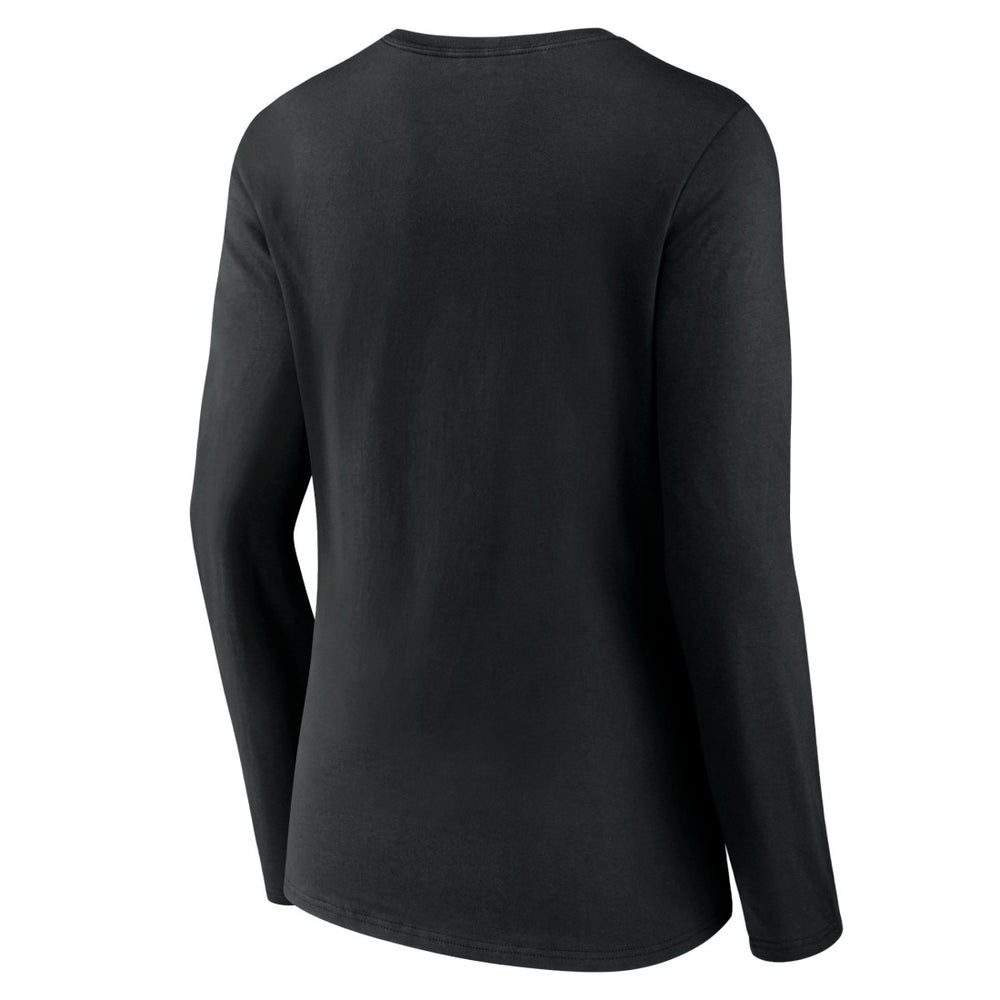 Detroit Lions Women's Victory Script V-Neck Long Sleeve T-Shirt - Black T-shirts