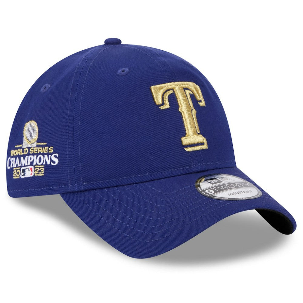 Texas Rangers New Era 2024 Gold Collection 9TWENTY Adjustable Hat - Royal Hats