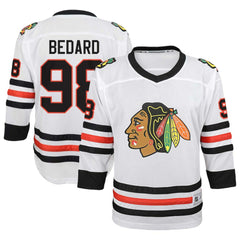 Connor Bedard Chicago Blackhawks Youth Away Replica Player Jersey - White | US 200937545