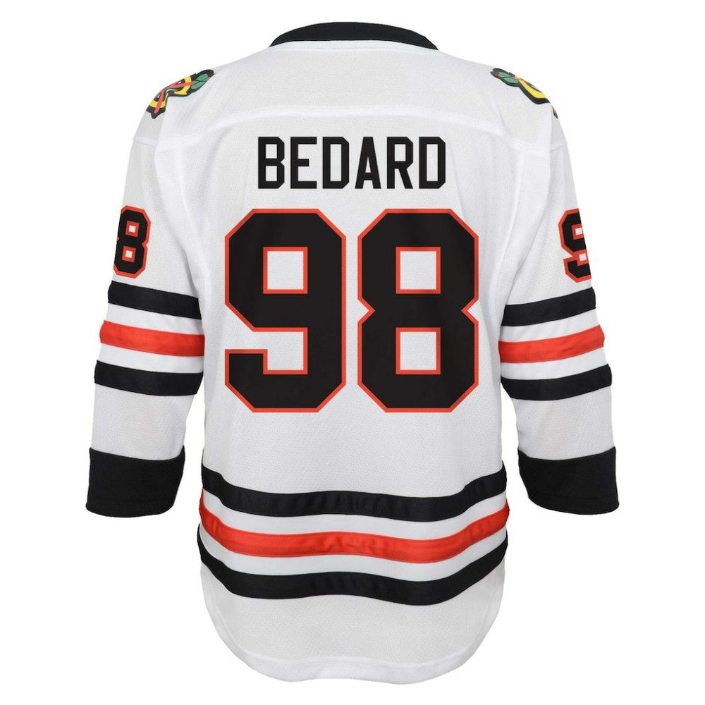 Connor Bedard Chicago Blackhawks Youth Away Replica Player Jersey - White | US 200937545