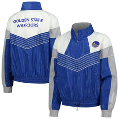 Golden State Warriors The Wild Collective Women's Courtside Half-Zip Track Jacket Royal