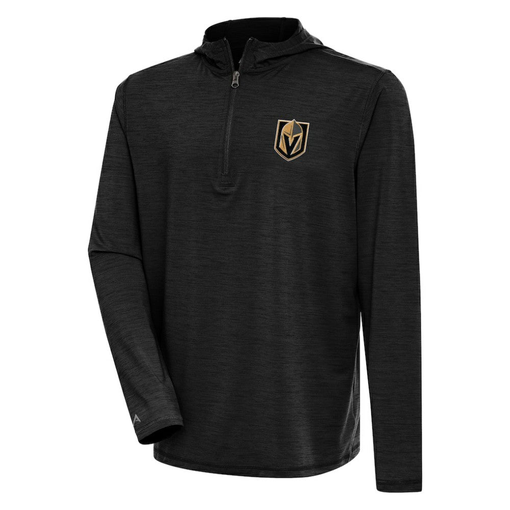 Vegas Golden Knights Antigua Tidy Quarter-Zip Pullover Hoodie - Heather Black | US 200939397