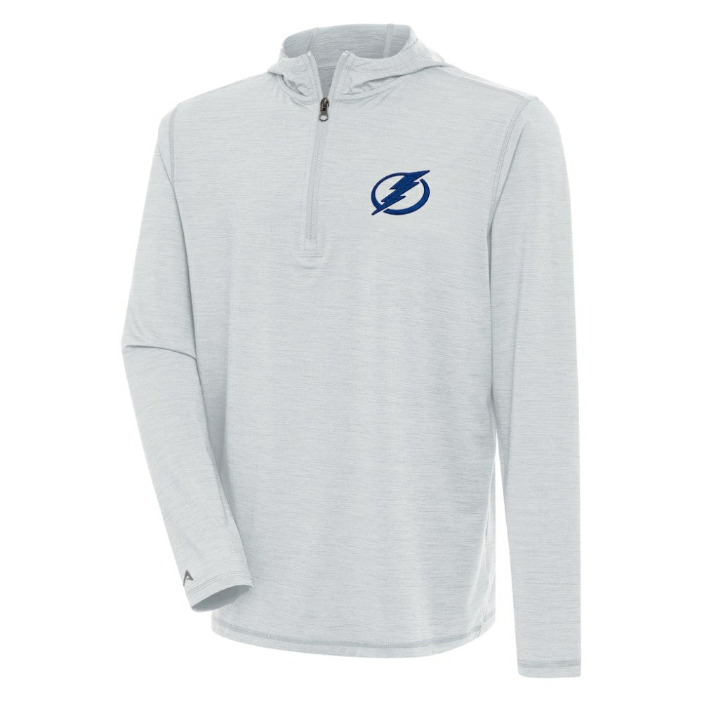 Tampa Bay Lightning Antigua Tidy Quarter-Zip Pullover Hoodie - Heather Gray | US 200939401