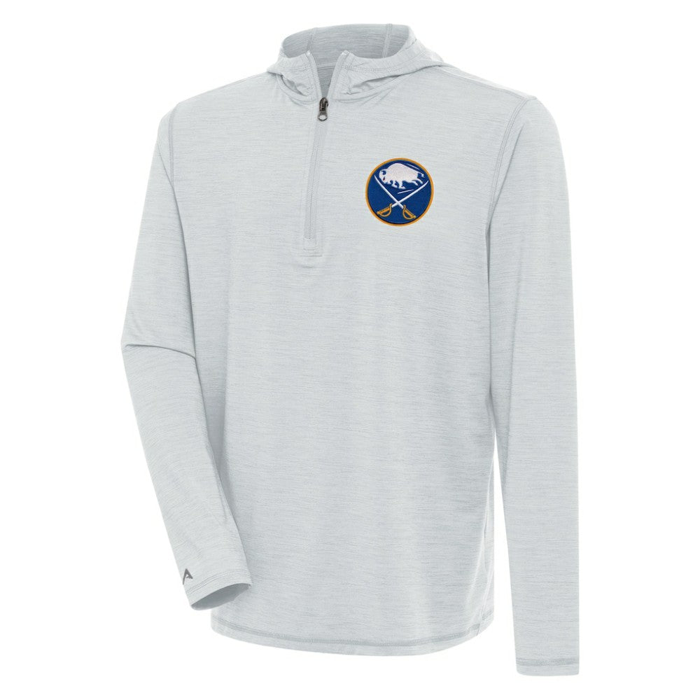 Buffalo Sabres Antigua Tidy Quarter-Zip Pullover Hoodie - Heather Gray | US 200939406