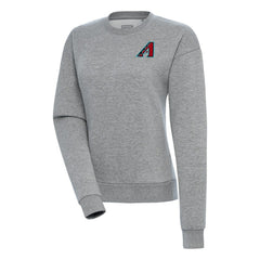 Arizona Diamondbacks Antigua Women's  Victory Crewneck Pullover Sweatshirt – Heather Gray Pullover