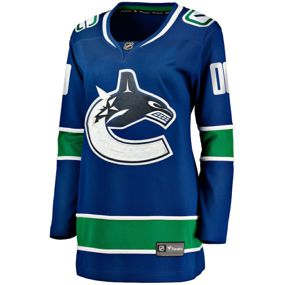 Vancouver Canucks Fanatics Women's Breakaway Custom Jersey - Blue | US 200939835