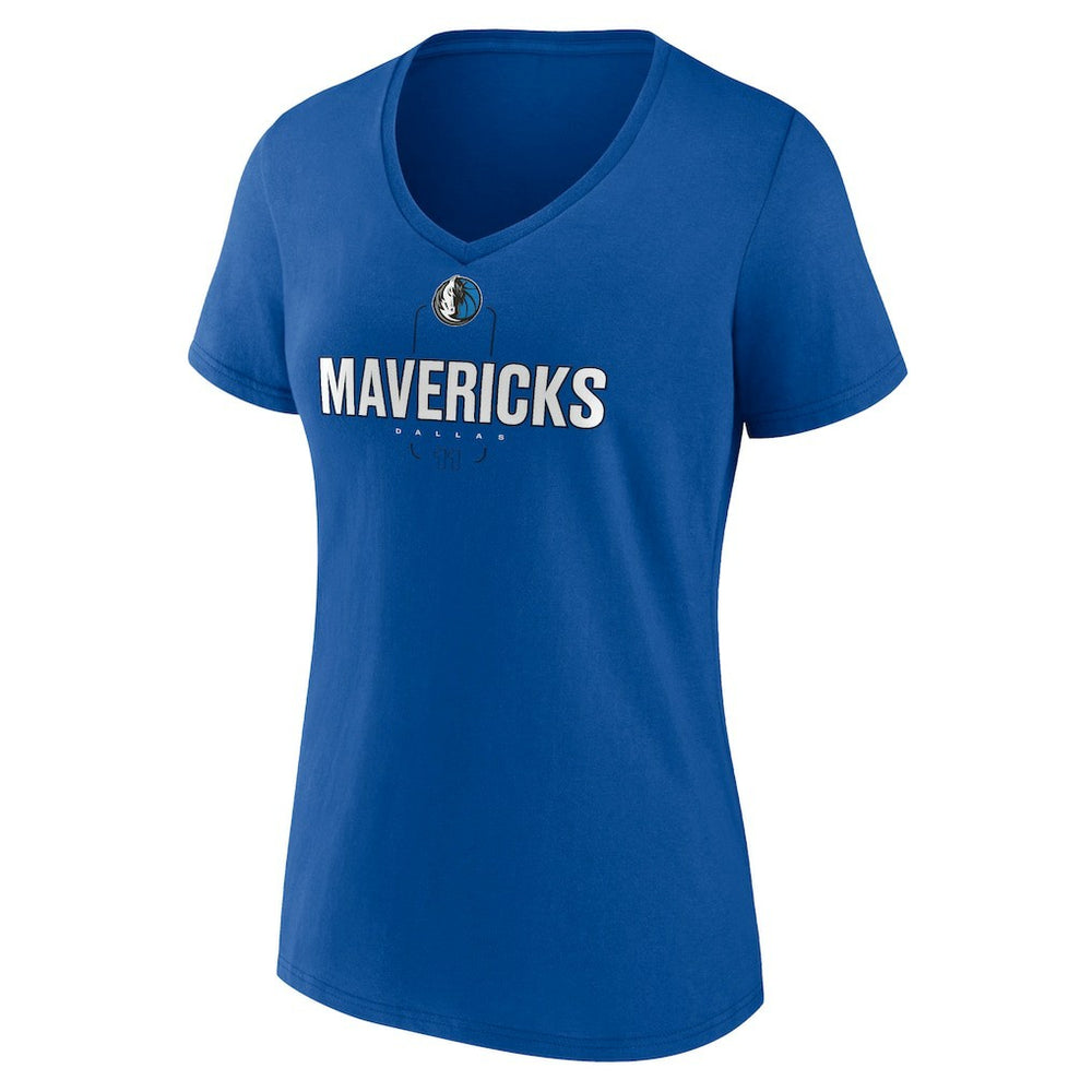 Kyrie Irving Dallas Mavericks Women's Behind The Back Name & Number V-Neck T-Shirt Blue