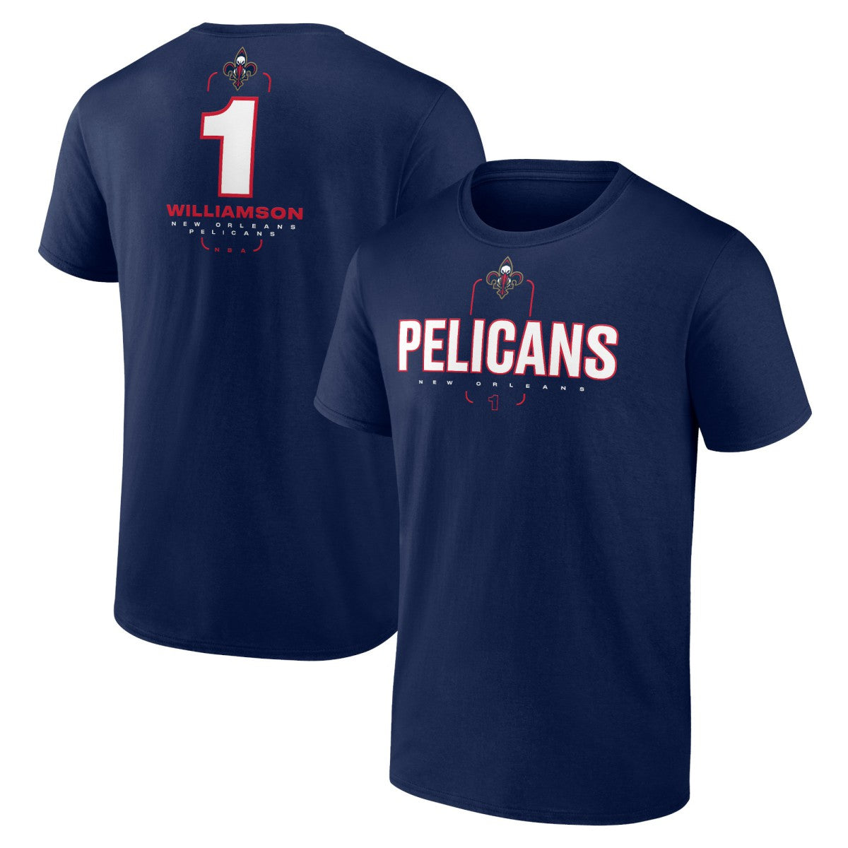 Zion Williamson New Orleans Pelicans Behind The Back Name & Number T-Shirt Navy outlet