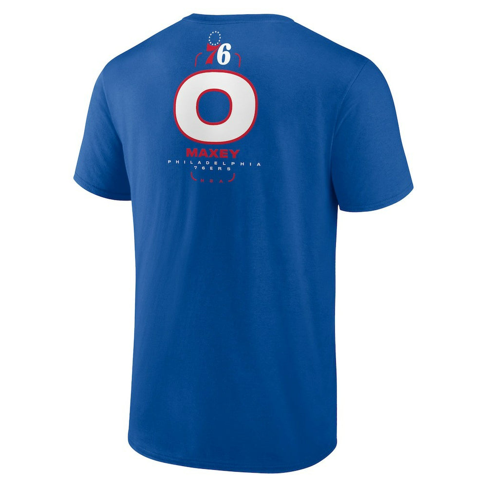 Tyrese Maxey Philadelphia 76ers Behind The Back Name & Number T-Shirt Royal