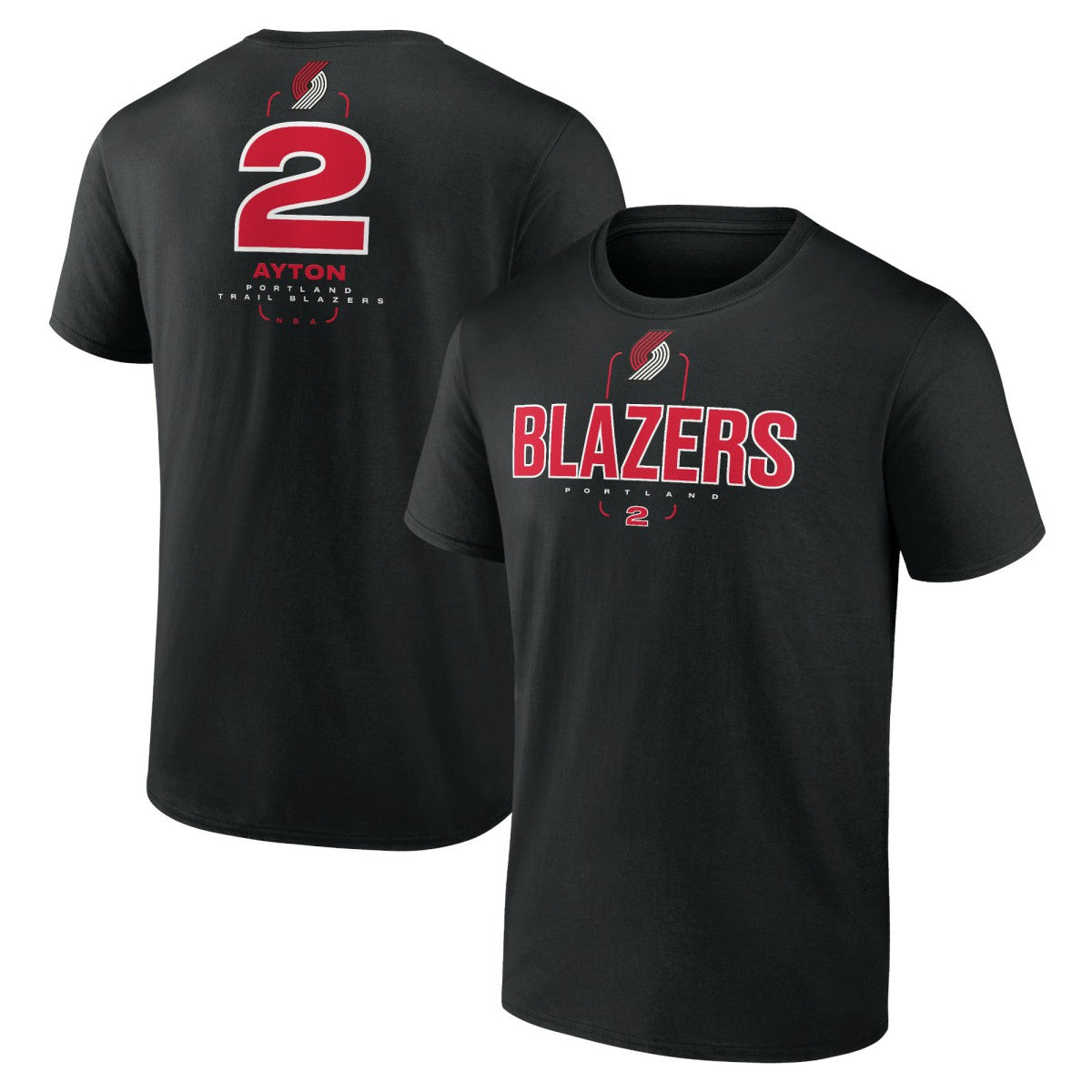 Deandre Ayton Portland Trail Blazers Behind The Back Name & Number T-Shirt Black outlet