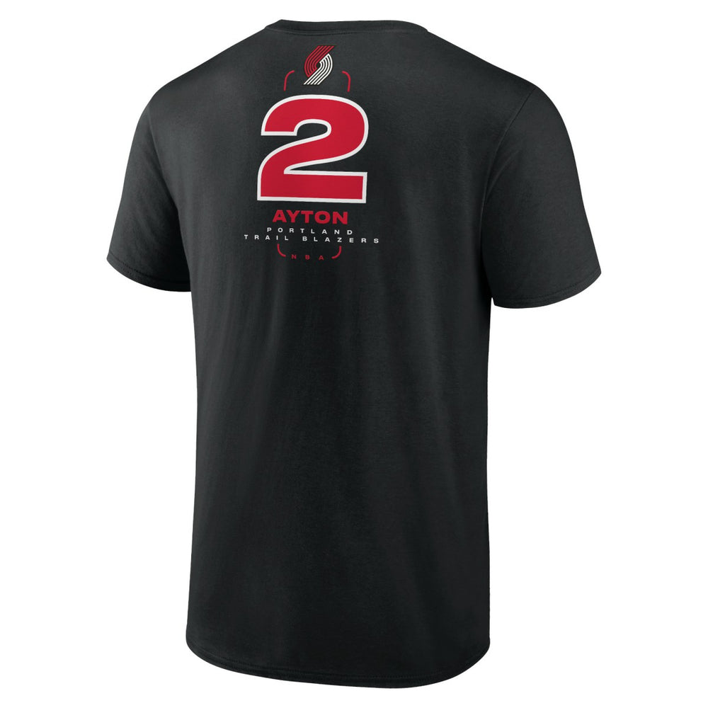Deandre Ayton Portland Trail Blazers Behind The Back Name & Number T-Shirt Black outlet