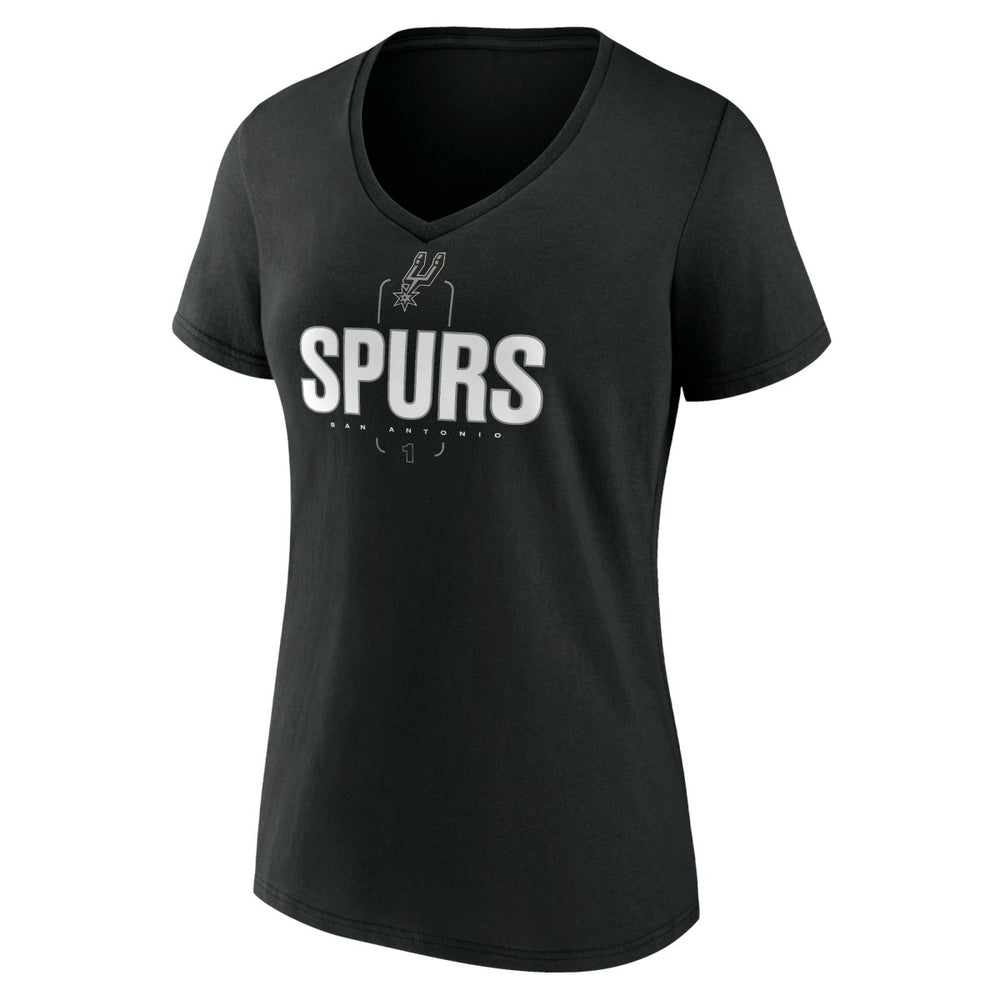 Victor Wembanyama San Antonio Spurs Women's Behind The Back Name & Number V-Neck T-Shirt Black