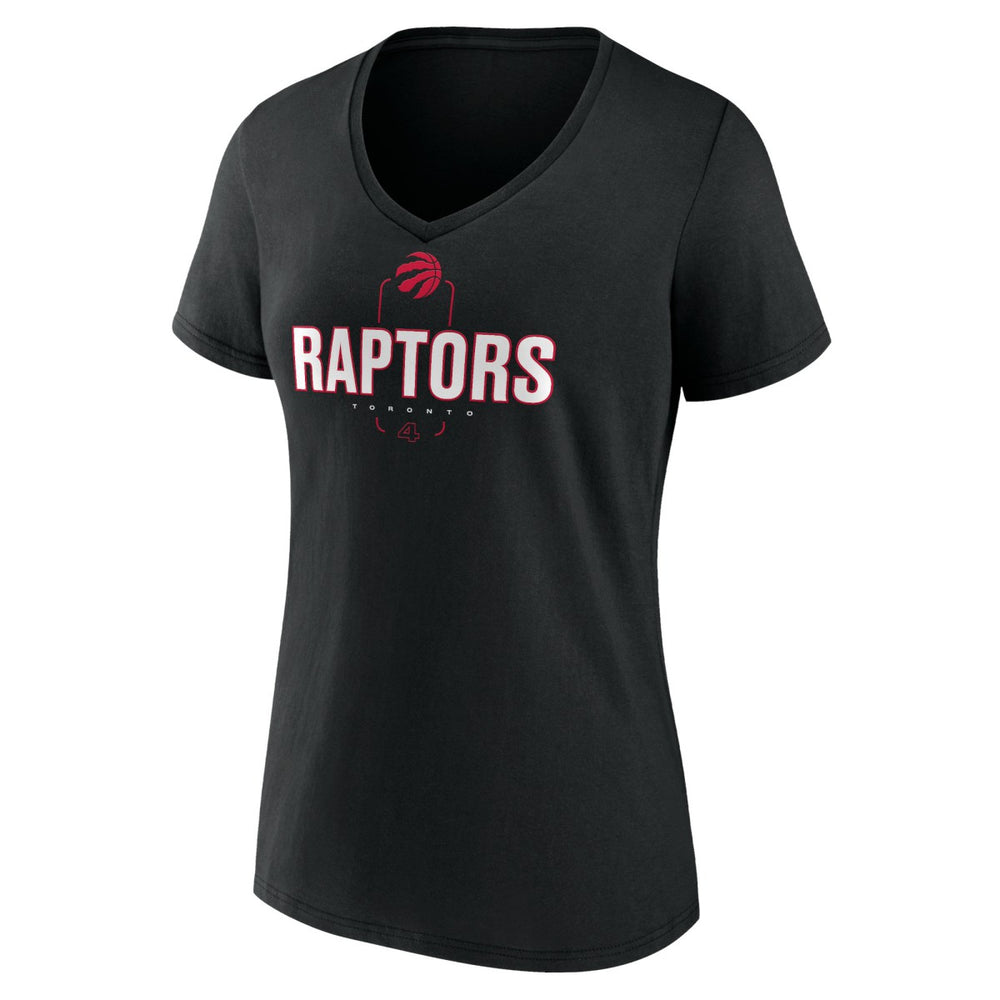 Scottie Barnes Toronto Raptors Women's Behind The Back Name & Number V-Neck T-Shirt Black