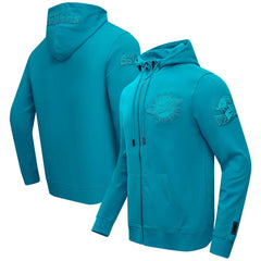 Miami Dolphins Pro Standard Triple Tonal Full-Zip Hoodie - Aqua Hoodies