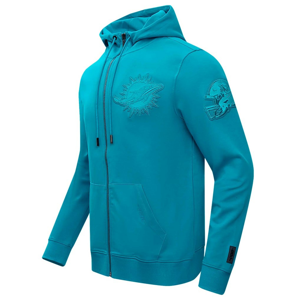 Miami Dolphins Pro Standard Triple Tonal Full-Zip Hoodie - Aqua Hoodies